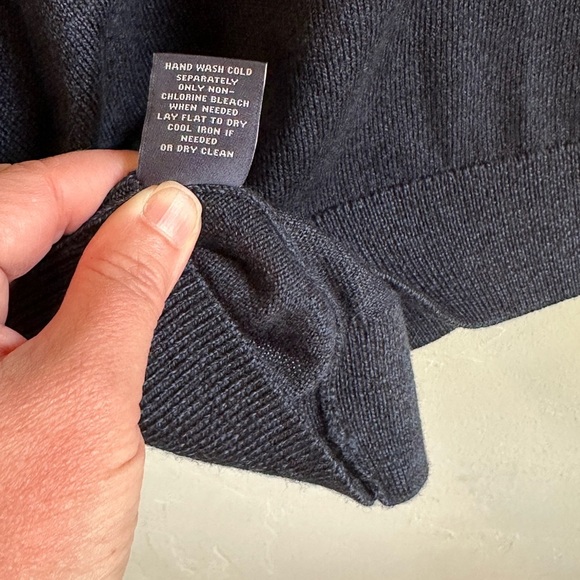 NWT Hart Schaffner Marx Dark Blue Merino Wool V-Neck Pullover Sweater Sz 3XB - Picture 9 of 11